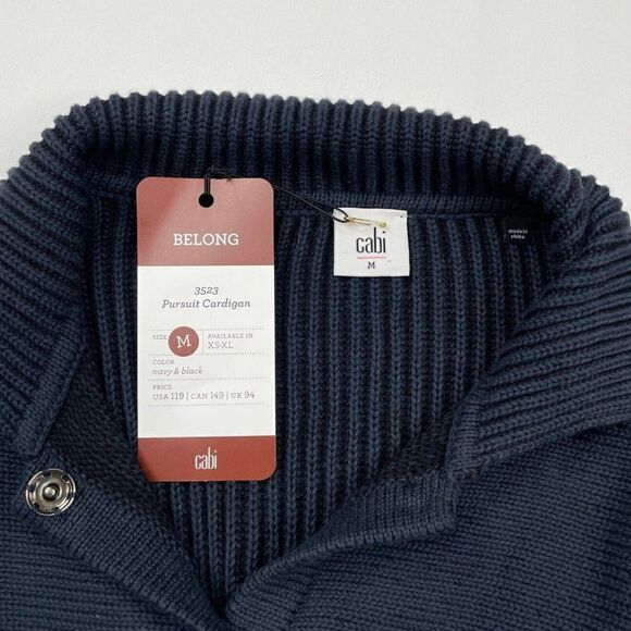Cabi Pursuit Cardigan Sweater Navy Blue - Picture 5 of 9